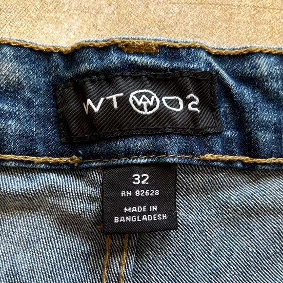 WT02 Southpole Mens Blue Acid Wash Moto Denim Shorts Size 32 RN 82628 - Picture 7 of 10